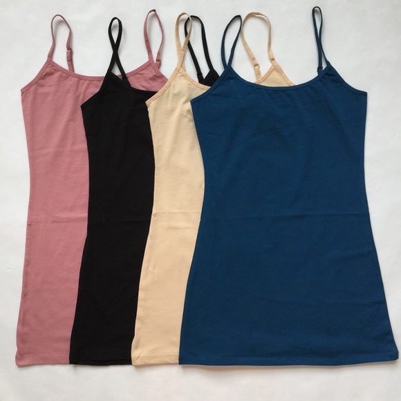 active usa Tops - LAST SET! Medium 4 PC LONG LENGTH Cami Tank Set